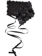 Black Embroidered Floral Applique Belt | MEADOW Nolo Store