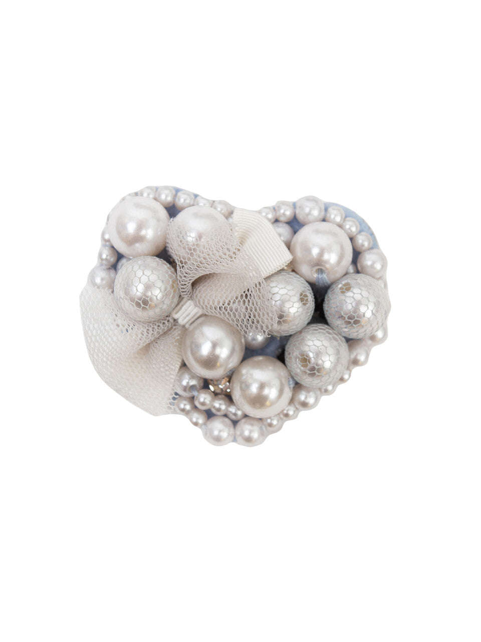 Beaded Brooch In Shape Of Heart | PEARLS Nolo Store