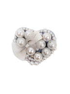 Beaded Brooch In Shape Of Heart | PEARLS Nolo Store