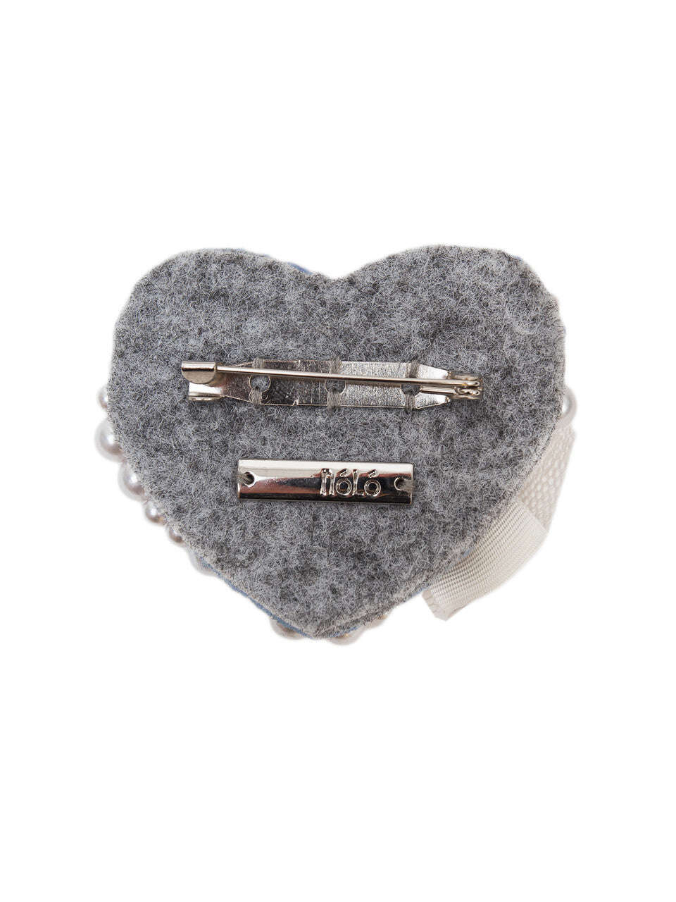 Beaded Brooch In Shape Of Heart | PEARLS Nolo Store