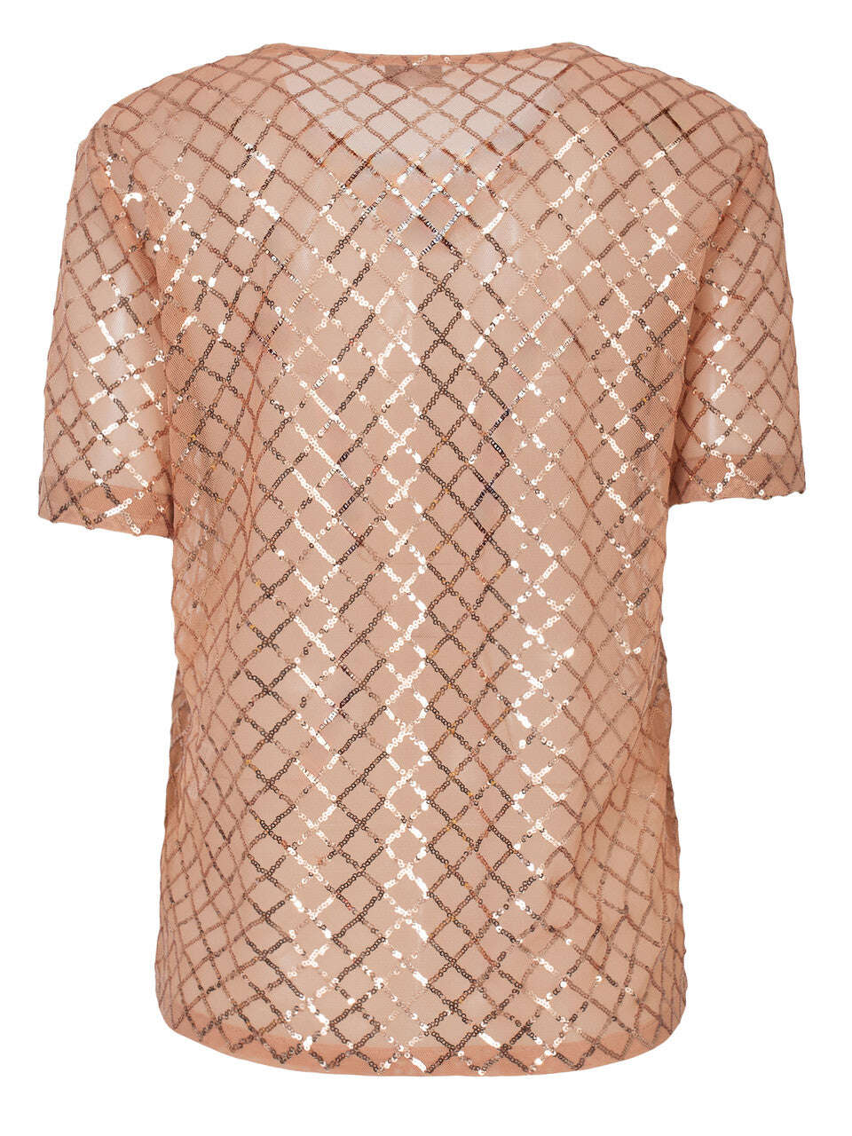 Nude Criss-Cross Sequin Embellished Top | TAMASHI Nolo Store