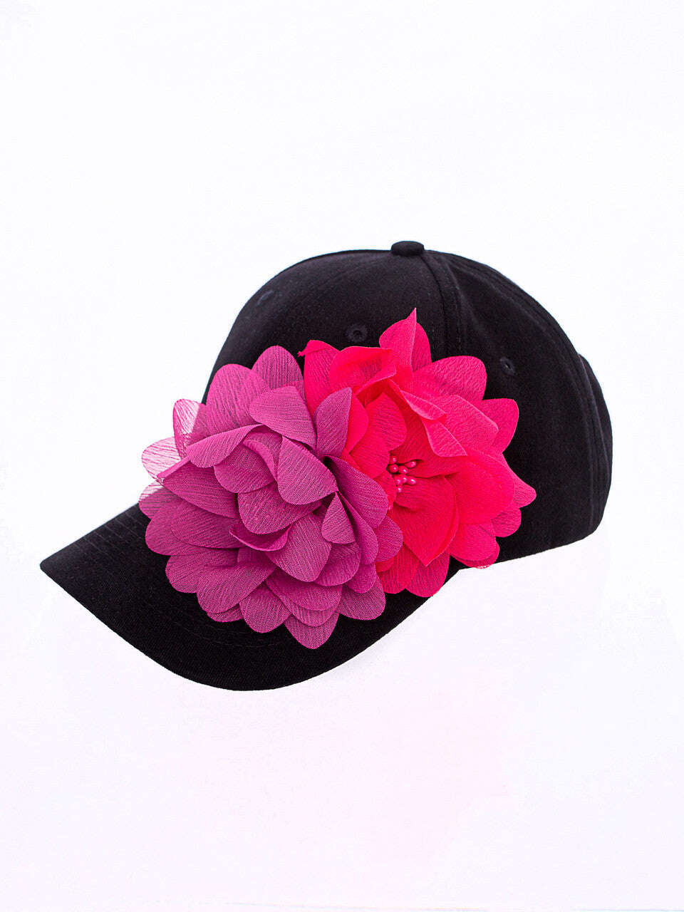 Black Cap With Decorative Brooches | FLOWERS Nolo Store