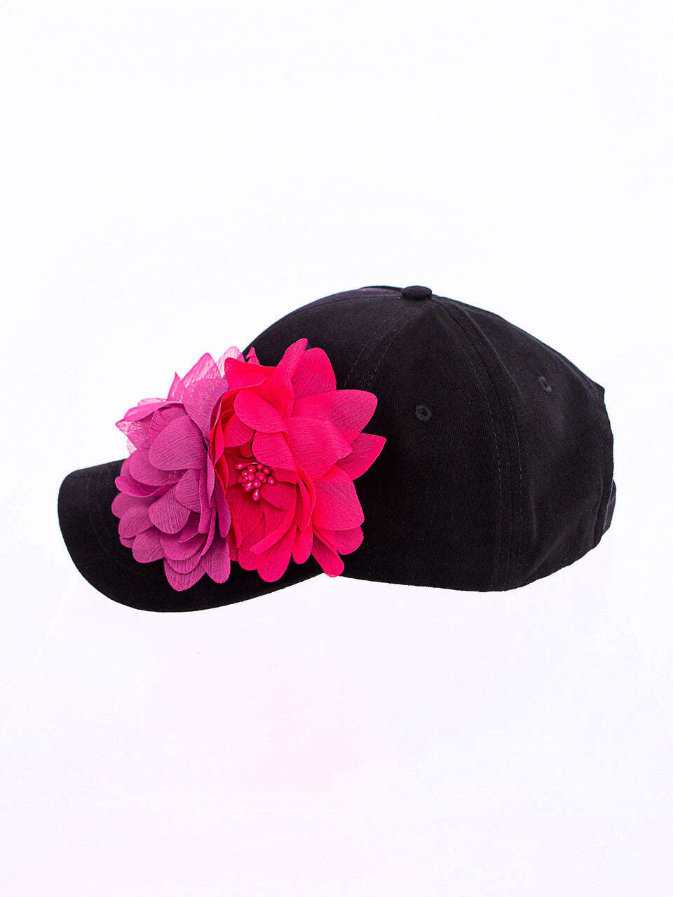 Black Cap With Decorative Brooches | FLOWERS Nolo Store