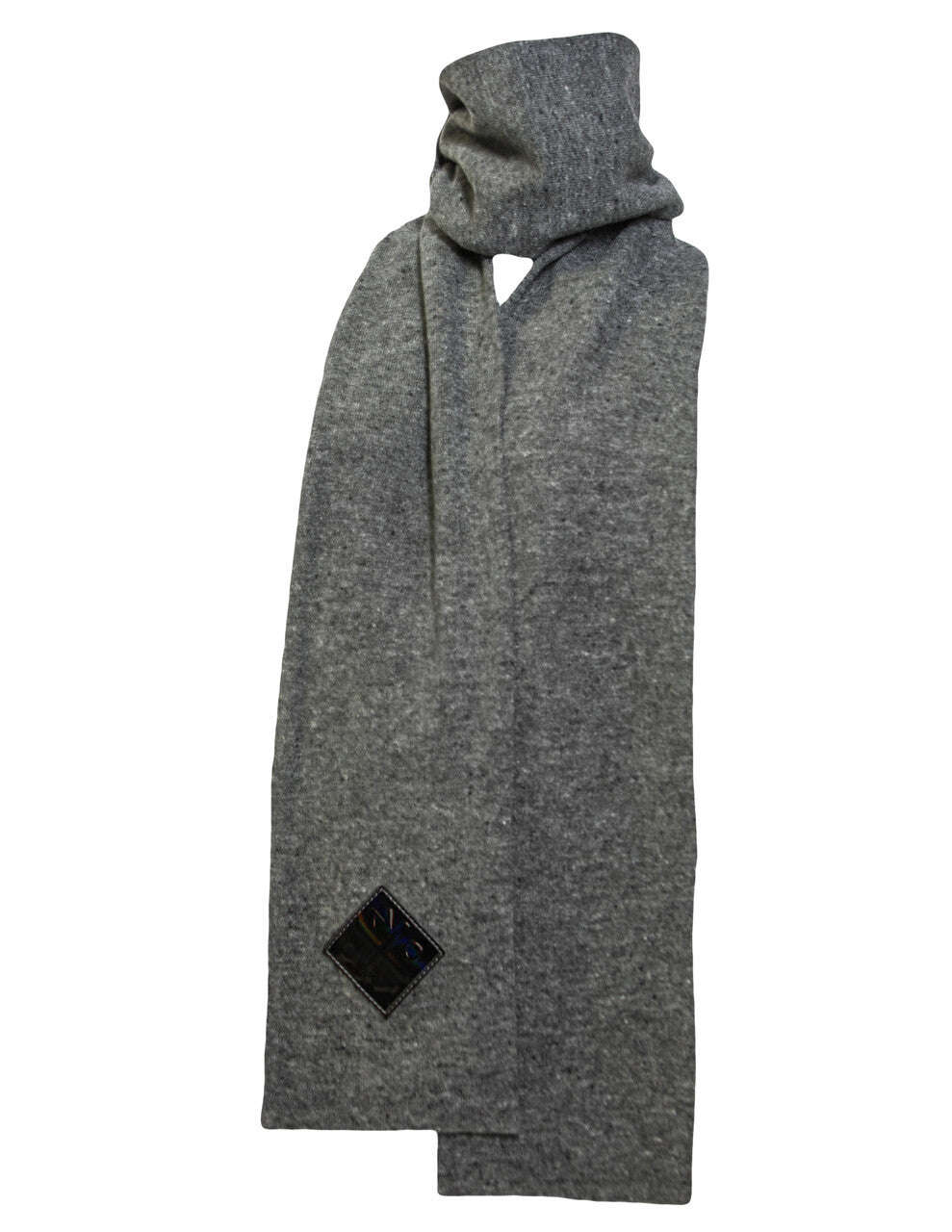 Grey Long Double Knit Wool-Mix Scarf | Telma Nolo Store