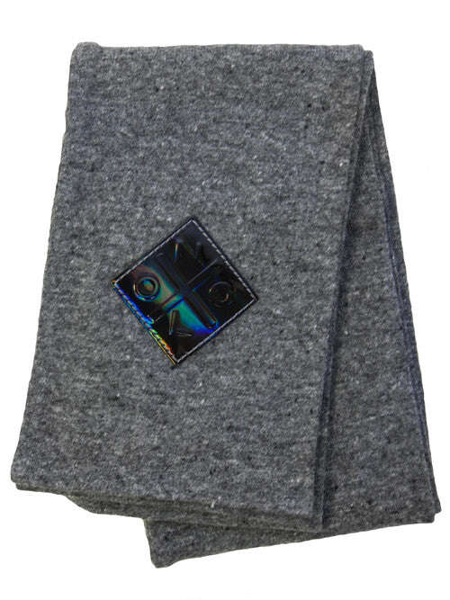 Grey Long Double Knit Wool-Mix Scarf | Telma Nolo Store