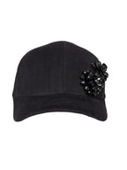 Black Cap With Decorative Brooches | NONA Nolo Store