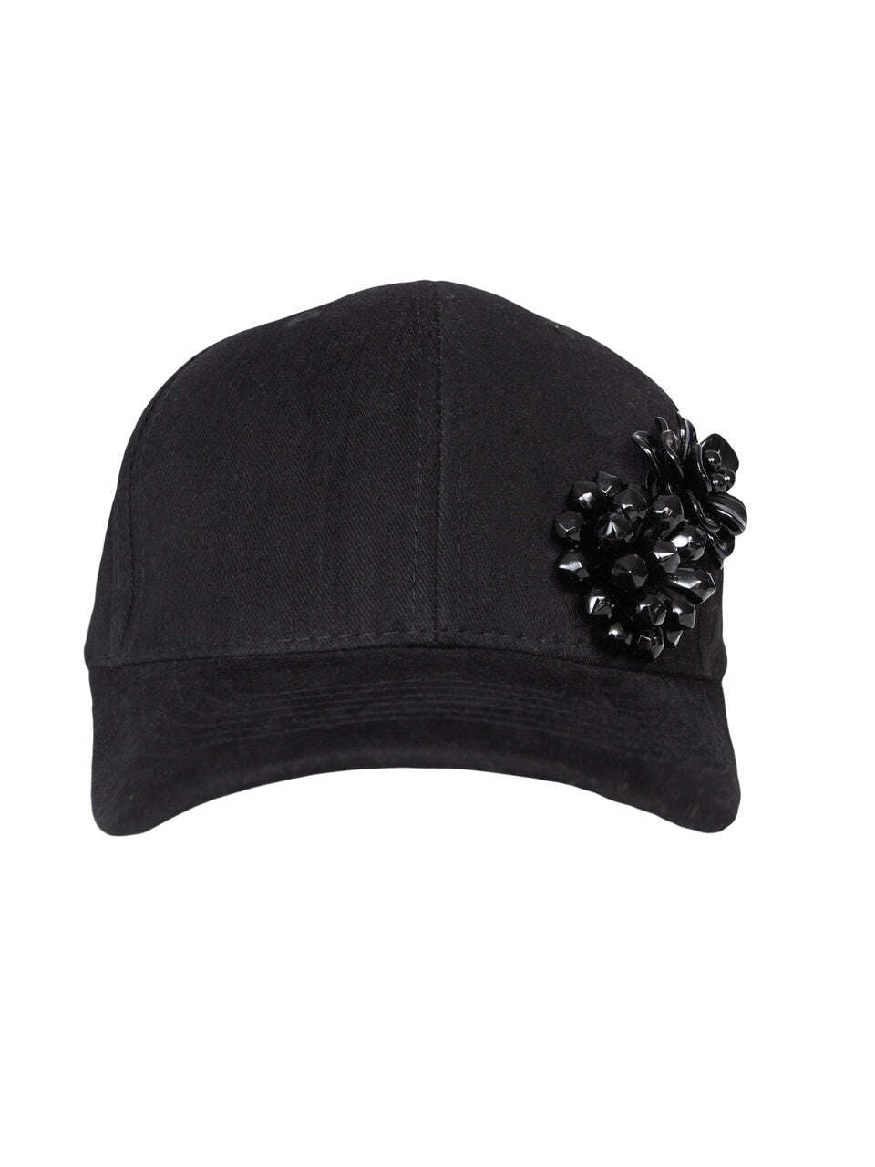 Black Cap With Decorative Brooches | NONA Nolo Store