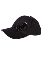 Black Cap With Decorative Brooches | NONA Nolo Store