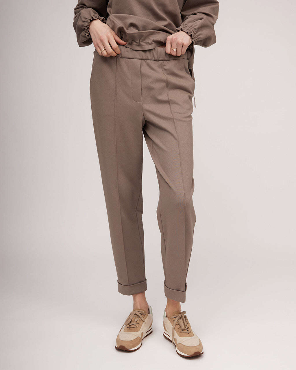 Grey jersey classic trousers | PETRA Nolo Store