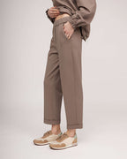 Grey jersey classic trousers | PETRA Nolo Store
