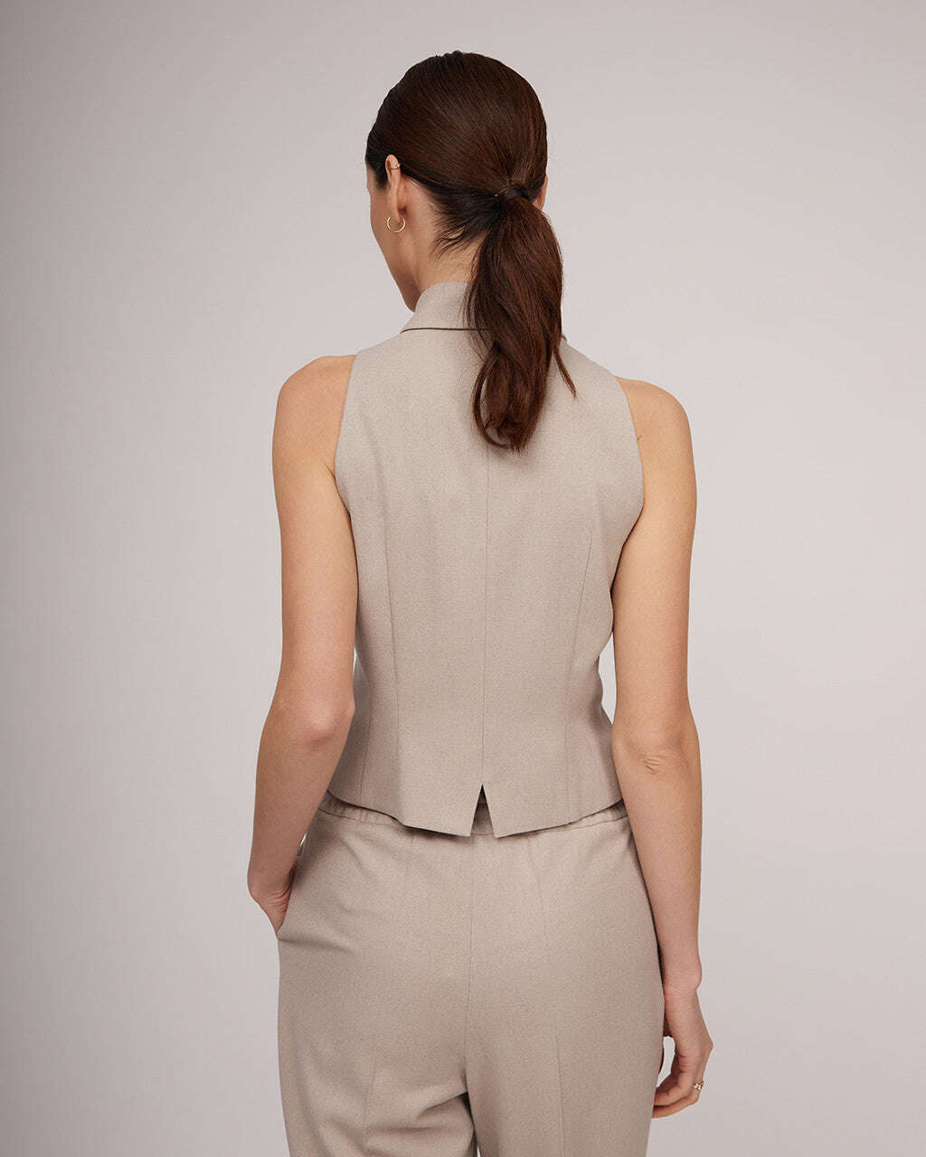 Light beige tweed classic vest | MIA Nolo Store