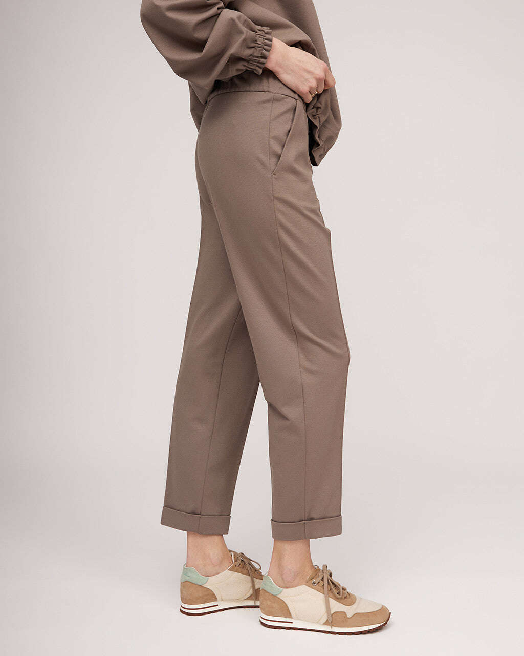 Grey jersey classic trousers | PETRA Nolo Store