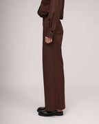 Brown classic trousers with a subtle "houndstooth" pattern | NELLA Nolo Store