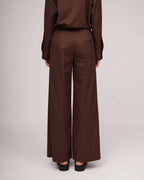 Brown classic trousers with a subtle "houndstooth" pattern | NELLA Nolo Store
