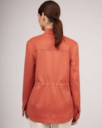 Exclusive brick-colored cashmere classic jacket in military style | TERESA Nolo Store