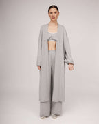 Light grey kimono-style cardigan without closure | TONIA Nolo Store