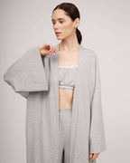 Light grey kimono-style cardigan without closure | TONIA Nolo Store