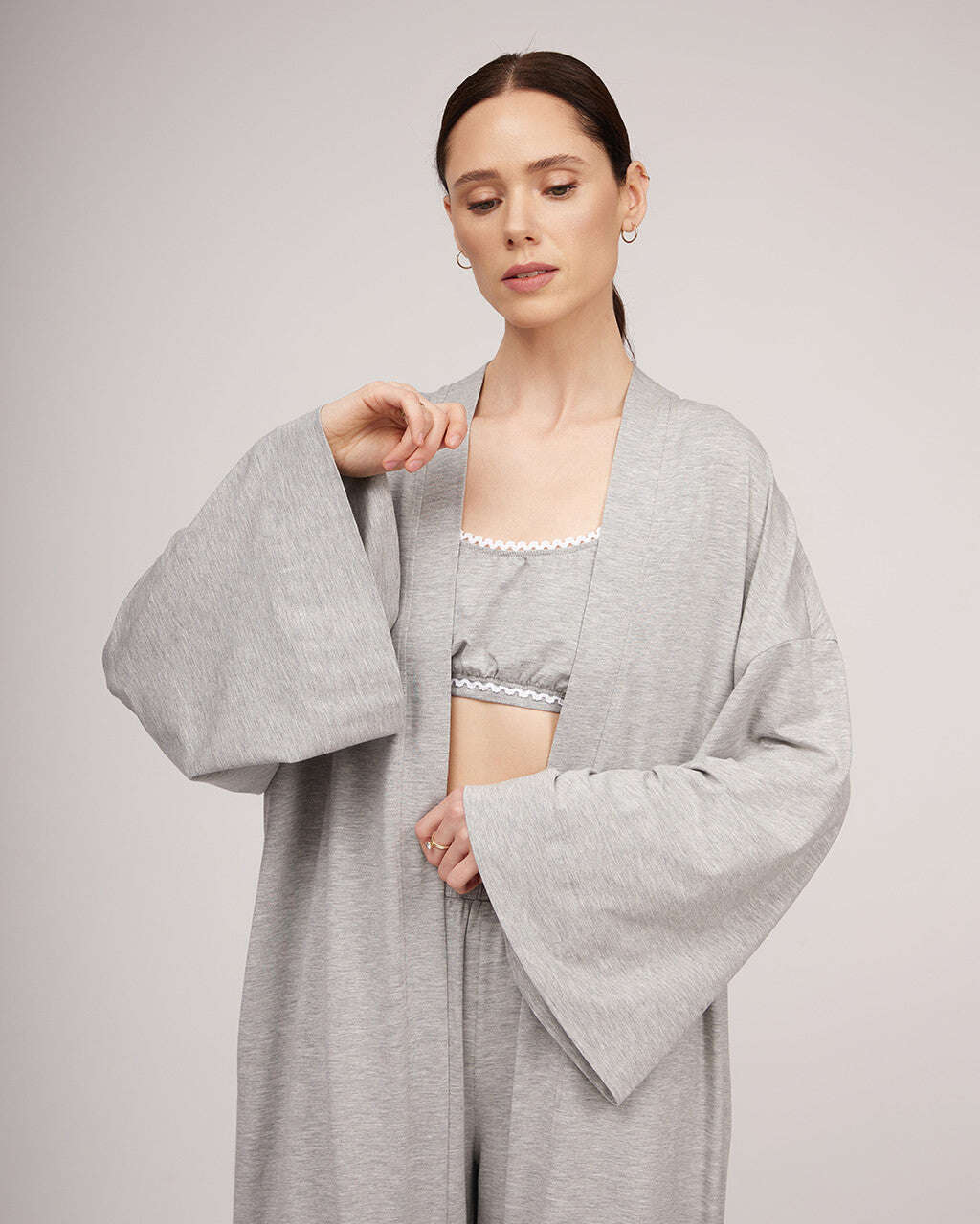 Grey jersey bralette top | ALMA Nolo Store