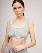Grey jersey bralette top | ALMA Nolo Store