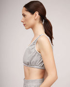 Grey jersey bralette top | ALMA Nolo Store
