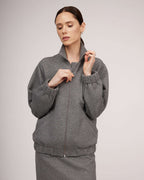 Grey knit bomber jacket | SAMIRA Nolo Store