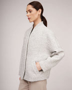 Light grey wool short spring jacket | GIANNA Nolo Store