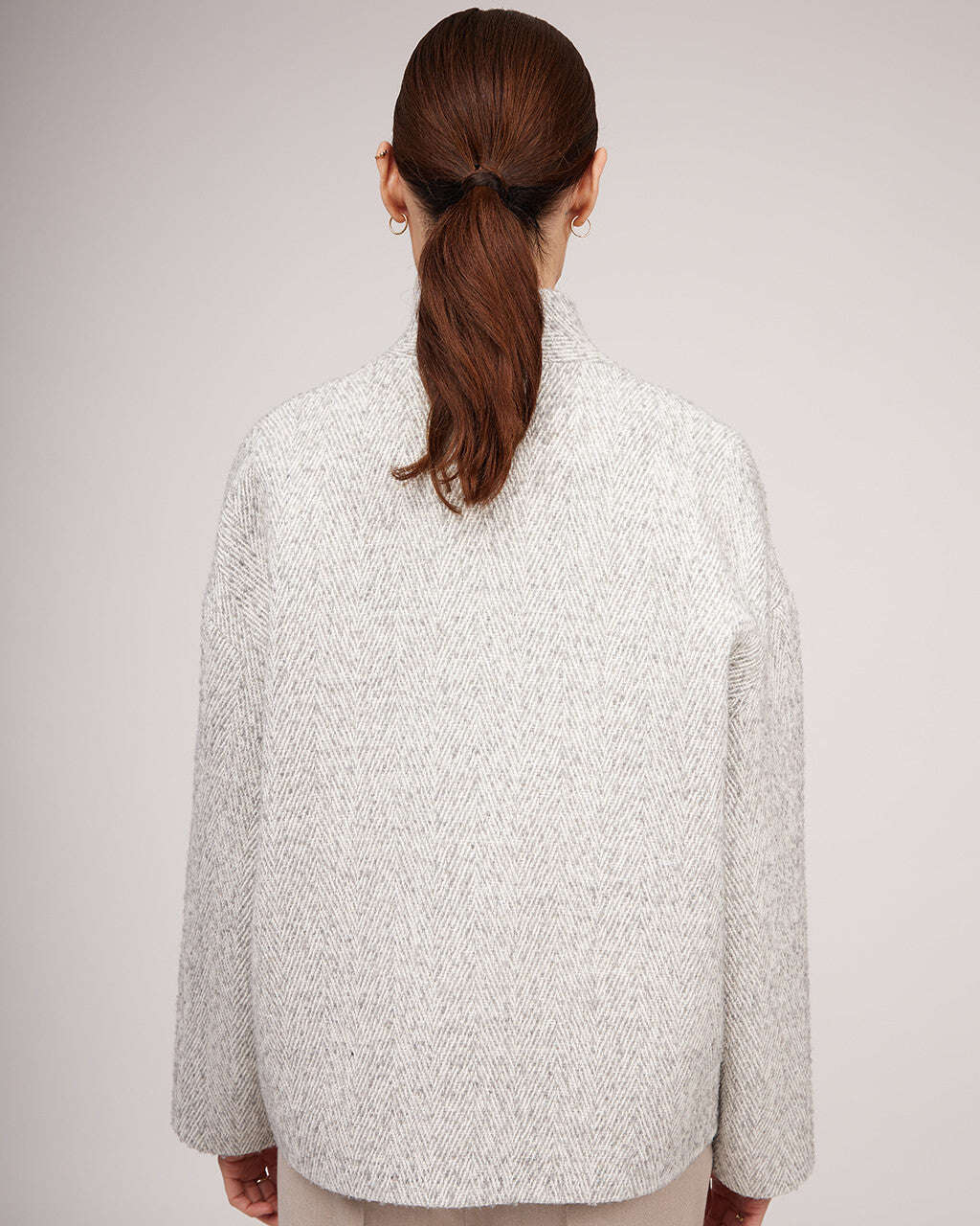 Light grey wool short spring jacket | GIANNA Nolo Store