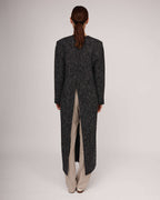Elegant straight-cut coat with a slit at the back | FABIANA Nolo Store