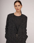 Elegant straight-cut coat with a slit at the back | FABIANA Nolo Store