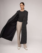 Elegant straight-cut coat with a slit at the back | FABIANA Nolo Store