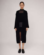 Black silk velvet summer coat | PAOLA Nolo Store