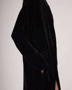 Black silk velvet summer coat | PAOLA Nolo Store