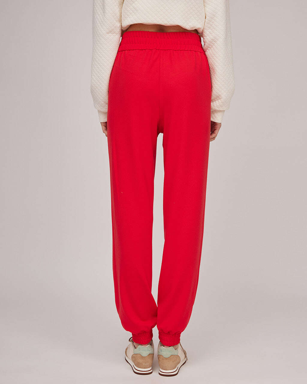 Red soft free time pants | HEIDI Nolo Store