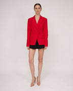 Red classic jacket with expressive shoulder line | AYANO Nolo Store