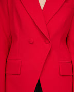 Red classic jacket with expressive shoulder line | AYANO Nolo Store