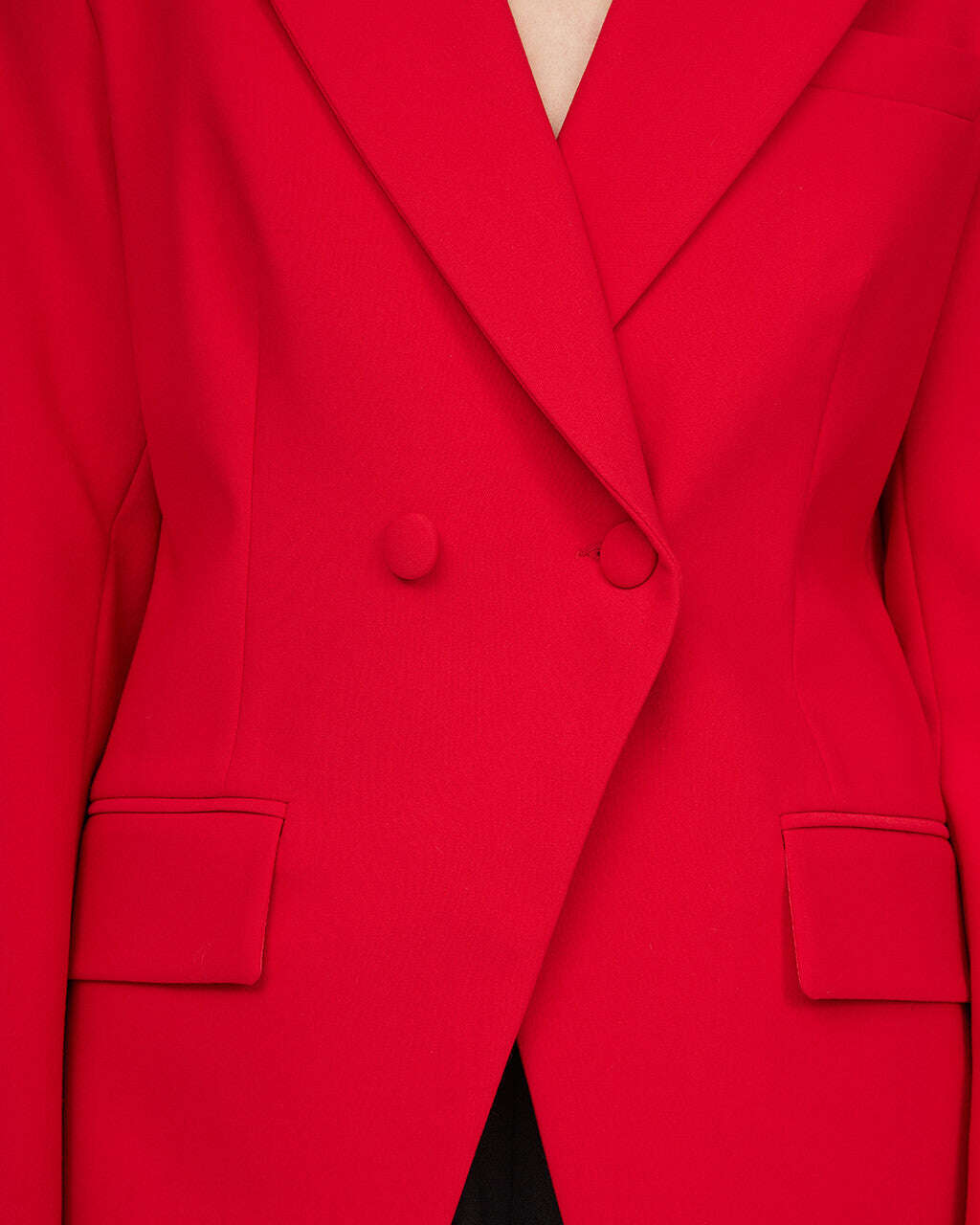 Red classic jacket with expressive shoulder line | AYANO Nolo Store
