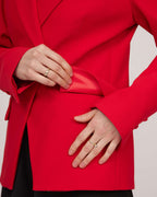 Red classic jacket with expressive shoulder line | AYANO Nolo Store
