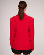 Red classic jacket with expressive shoulder line | AYANO Nolo Store