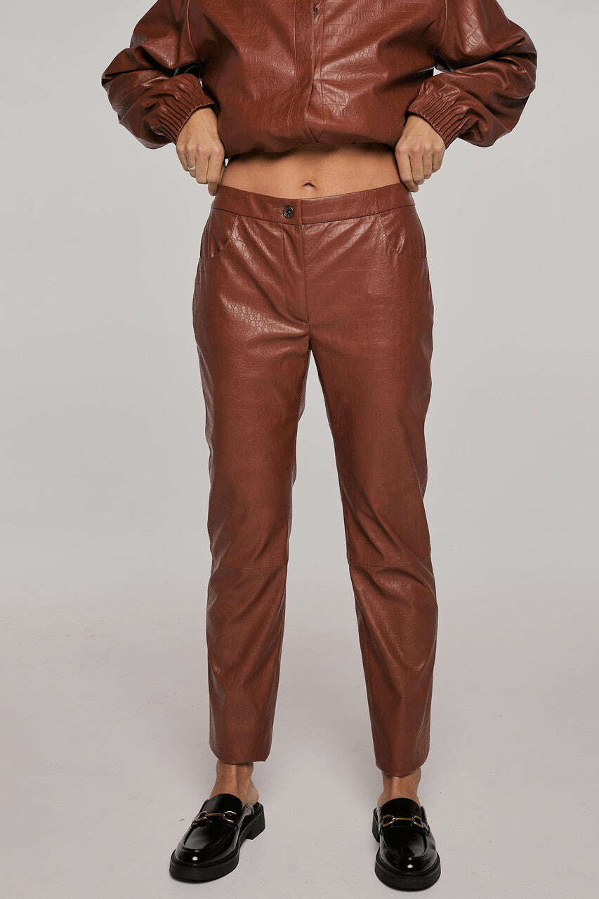 Elegant concise imitation leather pants | MIIOKO Nolo Store