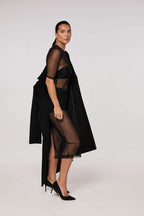 Black semi-transparent top | MIVA Nolo Store