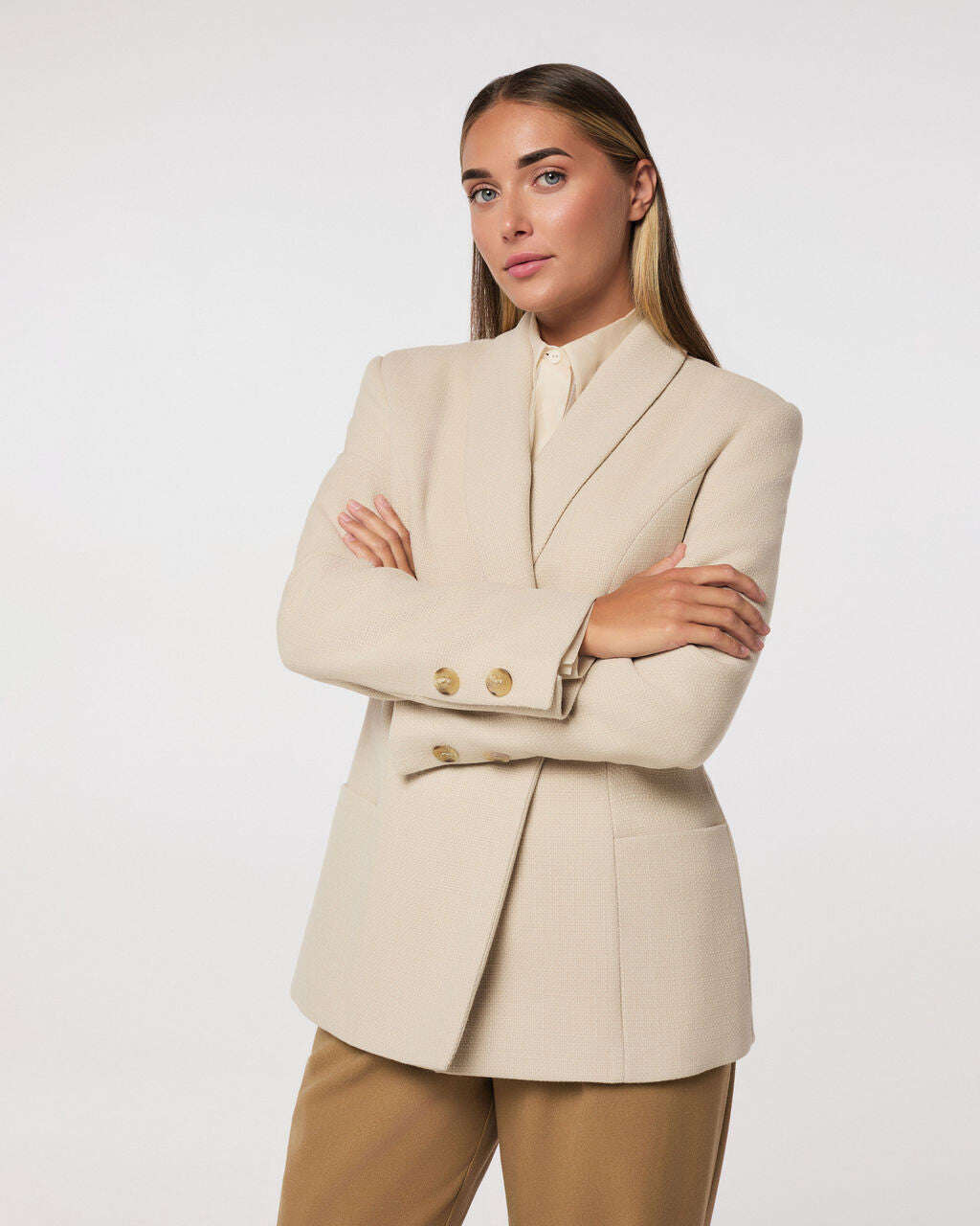 Elegant jacket with tweed texture | MEDOKA Nolo Store