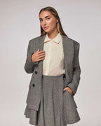 Classic tweed jacket with double row of buttons| CHIESA Nolo Store