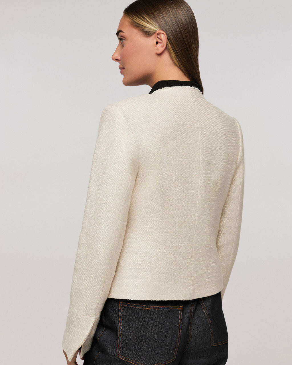 Short cream-colored jacket without hardware | KOKO Nolo Store