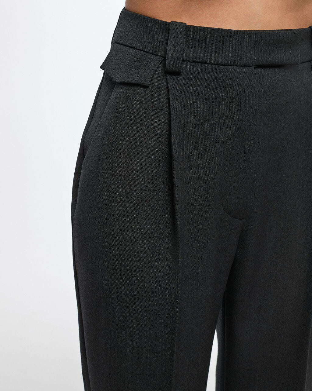 Classic women's trousers made of wool suit fabric with a smooth texture | SHIN Nolo Store
