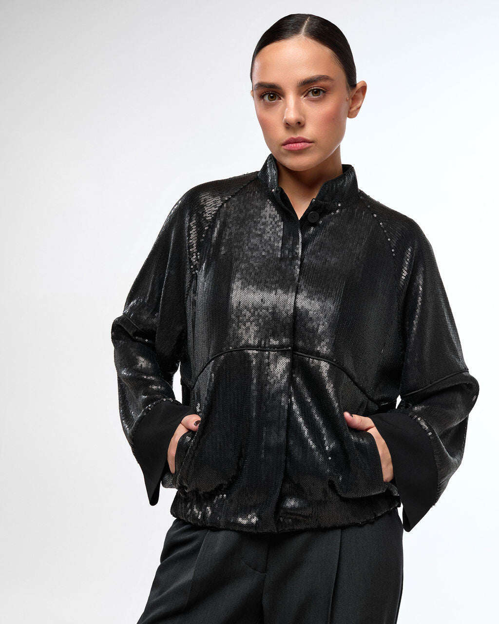 Black filter festival bomber jacket | AXE Nolo Store