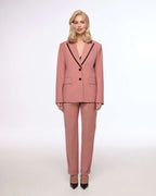 Classic rose-tone jacket with contrasting trim | ICHIRO Nolo Store