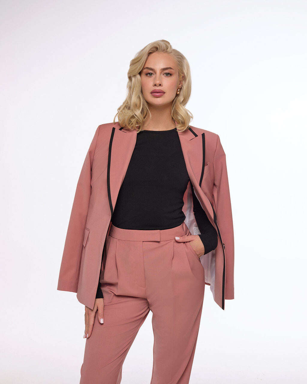 Classic high-waisted rose tone trousers | KERO Nolo Store