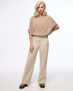 Light cashmere and merino wool sweater with short sleeves | YUUN