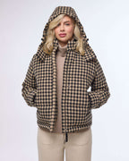 Speckled wool knitted short winter jacket | TEKESHI Nolo Store