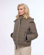 Speckled wool knitted short winter jacket | TEKESHI Nolo Store